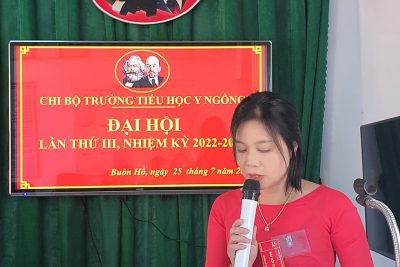 Ngày 25/7/2022. Trường TH Y Ngông tổ chức ĐH Chi bộ lần thứ III, nhiệm kì 2022-2025 thành công tốt đẹp!